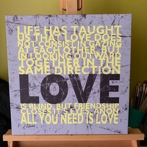 “All You Need Is Love” Canvas Wall Art Decor